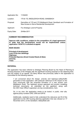 170 & 172, MIDDLEWICH ROAD, SANDBACH Proposal