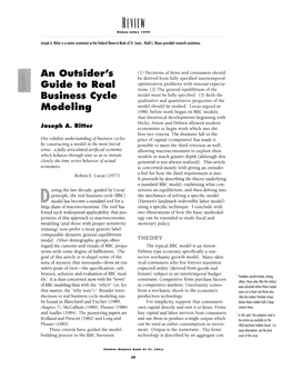 An Outsider's Guide to Real Business Cycle Modeling