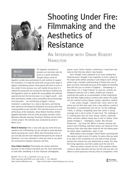 Shooting Under Fire: Filmmaking and the Aesthetics of Resistance