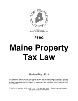 Maine Property Tax Law