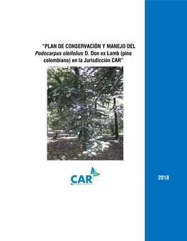 “PLAN DE CONSERVACIÓN Y MANEJO DEL Podocarpus Oleifolius D