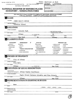 National Register of Historic Places Inventory - Nomination Form