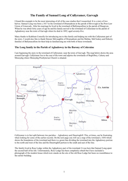 The Family of Samuel Long of Cullyramer, Garvagh