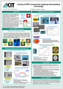 Joining of HHF Components Applying Electroplating Technology