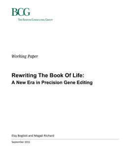 Rewriting the Book of Life: a New Era in Precision Gene Editing