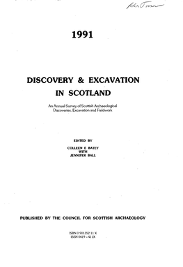 Discovery & Excavation in Scotland