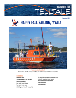 November 2020 HAPPY FALL SAILING, Y’ALL!