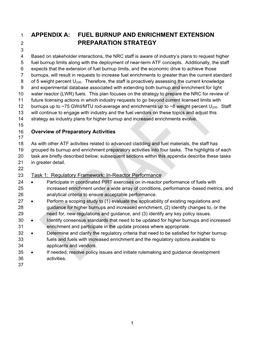 Fuel Burnup and Enrichment Extension Preparation Strategy