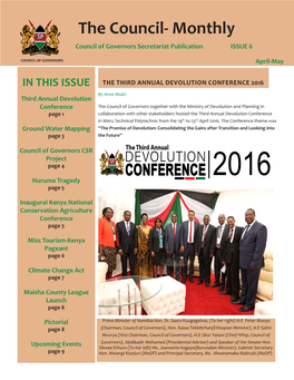 The Council- Monthly Council of Governors Secretariat Publication ISSUE 6
