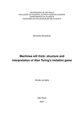 Structure and Interpretation of Alan Turing's Imitation Game