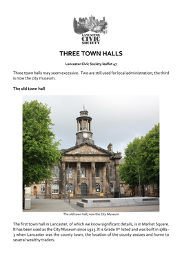 Three Town Halls