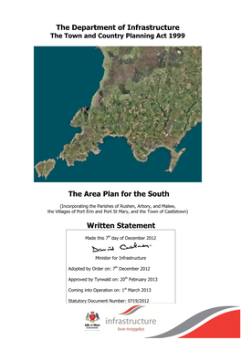 Final Area Plan for the South