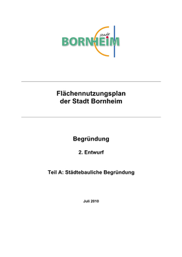 Flächennutzungsplan Der Stadt Bornheim