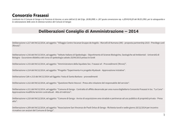 Consorzio Frasassi (Costituito Tra Il Comune Di Genga E La Provincia Di Ancona, Ai Sensi Dell'art.31 Del D.Lgs