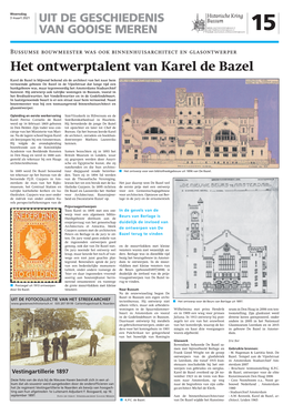 Het Ontwerptalent Van Karel De Bazel