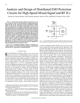 Analysis and Design of Distributed ESD Protection Circuits for High