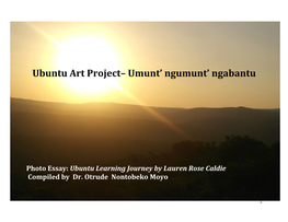 Ubuntu Art Project– Umunt' Ngumunt' Ngabantu