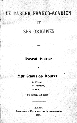 Le Parler Franco-Acadien