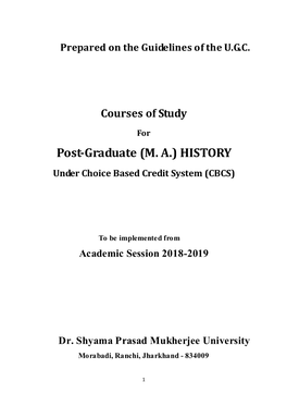 M.A. History Syllabus Click Here to Download