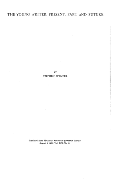 Hopwoodlecture-1953 Stephen Spender.Pdf