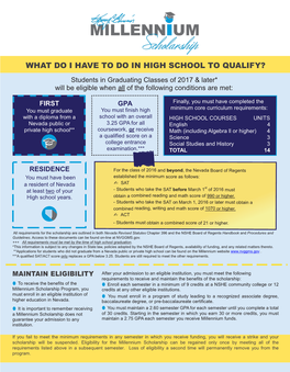 What Do I Have to Do in High School to Qualify?