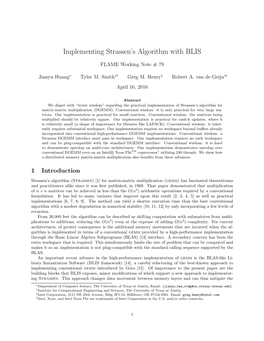 Implementing Strassen's Algorithm with BLIS