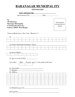 Application Form