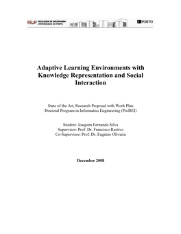 Adaptive Learning Environments with Knowledge Representation and Social Interaction