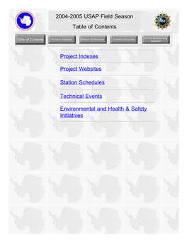 2004-2005 Science Planning Summary