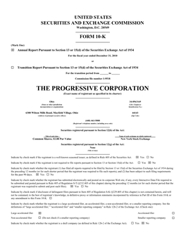 THE PROGRESSIVE CORPORATION (Exact Name of Registrant As Specified in Its Charter)