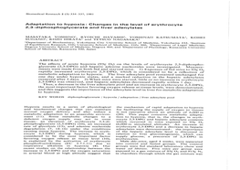 Adaptation to Hypoxia: Changes in the Level of Erythrocyte 2.3-Diphosphoglycerate and Liver Adenylates