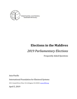 IFES Faqs on Elections in the Maldives