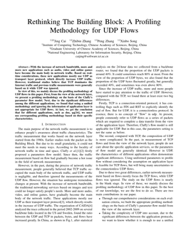 Rethinking the Building Block: a Profiling Methodology for UDP Flows