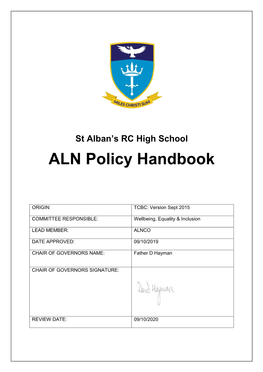 ALN Policy Handbook
