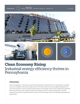 Clean Economy Rising Industrial Energy Efficiency Thrives in Pennsylvania