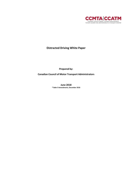 Distracted Driving White Paper