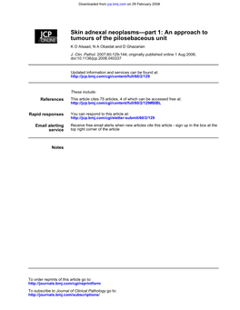 Tumours of the Pilosebaceous Unit