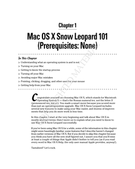 Mac OS X Snow Leopard 101 (Prerequisites: None)