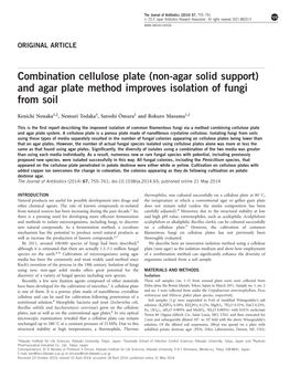 And Agar Plate Method Improves Isolation of Fungi from Soil