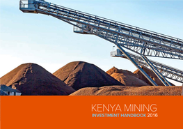 KENYA MINING INVESTMENT HANDBOOK 2016 Republic of Kenya