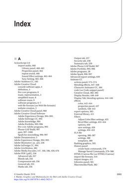 Actionscript 3.0 Import Audio, 460 Library Panel, 460–461 Properties