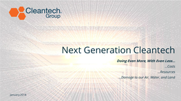 Cleantech Group Presentation