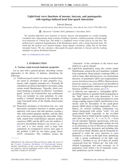 Light-Front Wave Functions of Mesons, Baryons, and Pentaquarks with Topology-Induced Local Four-Quark Interaction