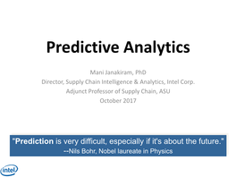 Predictive Analytics