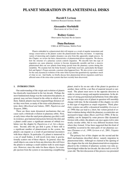 Planet Migration in Planetesimal Disks