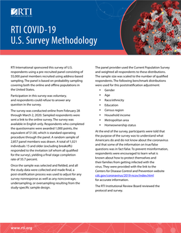 RTI COVID-19 U.S. Survey Methodology