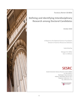 Defining and Identifying Interdisciplinary Research Among Doctoral Candidates