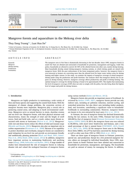 Mangrove Forests and Aquaculture in the Mekong River Delta