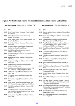 Signed Authenticated Sports Memorabilia from Athlon Sports Collectibles