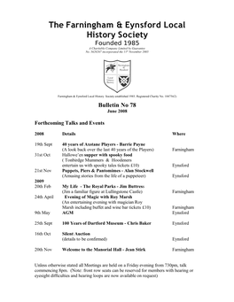 The Farningham & Eynsford Local History Society